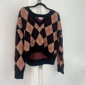 Sandro Argyle Sweater